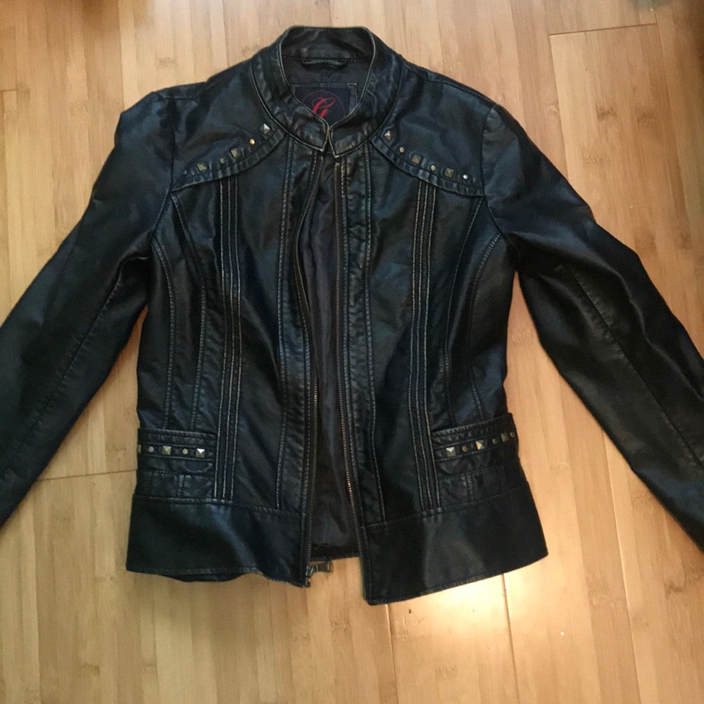 G by Gallery Studded Leather Jacket
